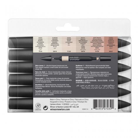 Zestaw Promarkerów Winsor&Newton, 6szt Skin Tones - 3
